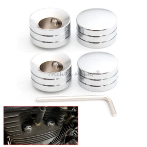 Motorcycle Aluminum Head Bolt Cap Nut Covers Fit for Twin Cam Big Twin 1340 Evo - Picture 1 of 14
