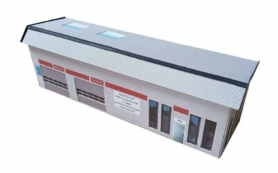 HO/1:87 Autohandel Autowerkstatt mit Service Kartonmodellbausatz - Bild 1 von 2