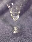Vintage Etched Floral Crystal Glass Cordial Liqueur  Glass One Glass