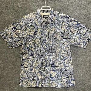 Resistol Rodeo Gear Shirt Men’s 100% Cotton Button Up Short Sleeve Cactus L Blue - Picture 1 of 13