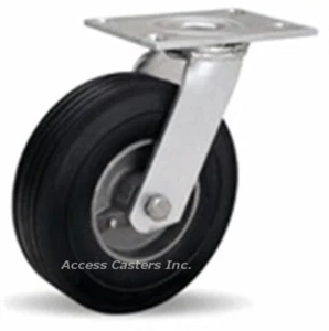 Rueda de placa giratoria S-8208-SU Hamilton 8" Cush-N-Flex, 500 lb de capacidad - Imagen 1 de 2