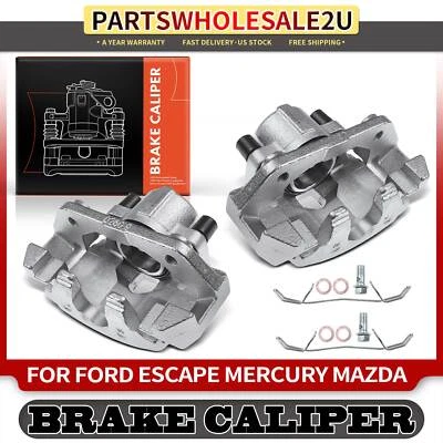 2x Передние левый и правый тормозные суппорты с кронштейном для Ford Escape Mercury Mariner Mazda - Изображение 1 из 4