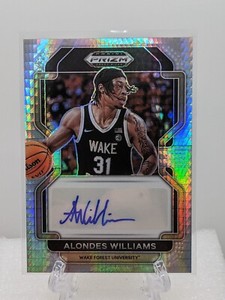 ALONDES WILLIAMS 2022 Prizm Draft Picks Hyper AUTO #DP-AWI WAKE FOREST
