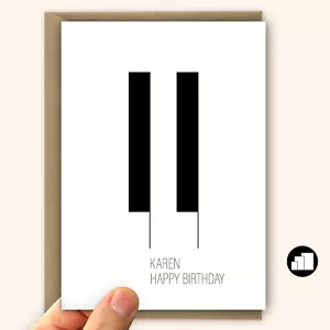 11th birthday card for boy girl, minimalist 11, personalised, son daughter - Bild 1 von 10