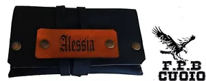 PORTATABACCO TABACCO IN CUOIO VERA PELLE PERSONALIZZATO - Foto 1 di 1