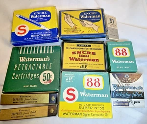 Lote de 10 cartuchos de tinta para pluma estilográfica Waterman recargas surtidas - Imagen 1 de 12