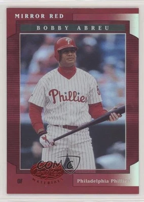2001 Leaf Certified Materials Mirror Red /75 Bobby Abreu #51 - Image 1 of 2