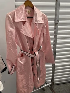 Wilson Leder Damen Rosa Polyester + Baumwolle TRENCHCOAT REGENMANTEL Gr. M - Bild 1 von 16
