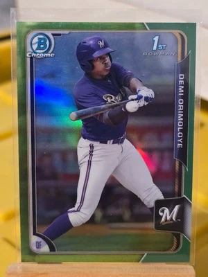 2015 Bowman Chrome Draft Green Refractor #5 Demi Orimoloye Rc #'d 11/99 - Image 1 of 2