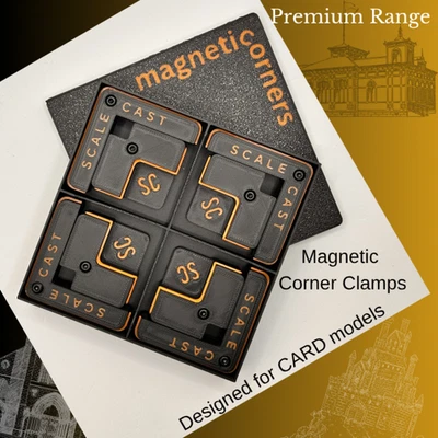 Magnetic Corner Clamps - 4 sets for CARD - MAG4c- For model construction - Image 1 of 4