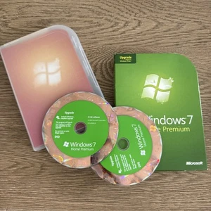 Microsoft Windows 7 Home Premium Upgrade 32 & 64 Bit DVDs MS Windows With Key - Picture 1 of 3