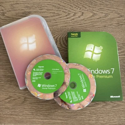 Microsoft Windows 7 Home Premium Upgrade 32 & 64 Bit DVDs MS Windows With Key - Image 1 of 3