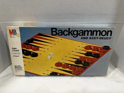 Vintage Milton Bradley Backgammon And Acey-Deucy Board Game 1973 Complete👀🔥 - Image 1 of 4