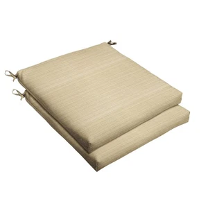 Sunbrella Bristol Square Chair Cushion (Set of 2) - Fade & Water Resistant, O... - Picture 1 of 4