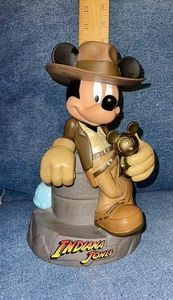 Disney Parks Mickey Mouse Indiana Jones 9" Coin Bank Retro 2011 Figur - Bild 1 von 4