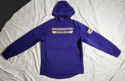 Washington Huskies Adidas  Fleece Hoodie Jacket Medium - Image 1 of 4