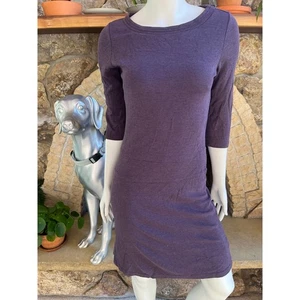 Horny Toad Nixi 3/4 Sleeve Purple Tencel Cotton Dress with Zipped Pockets Size S - Picture 1 of 9