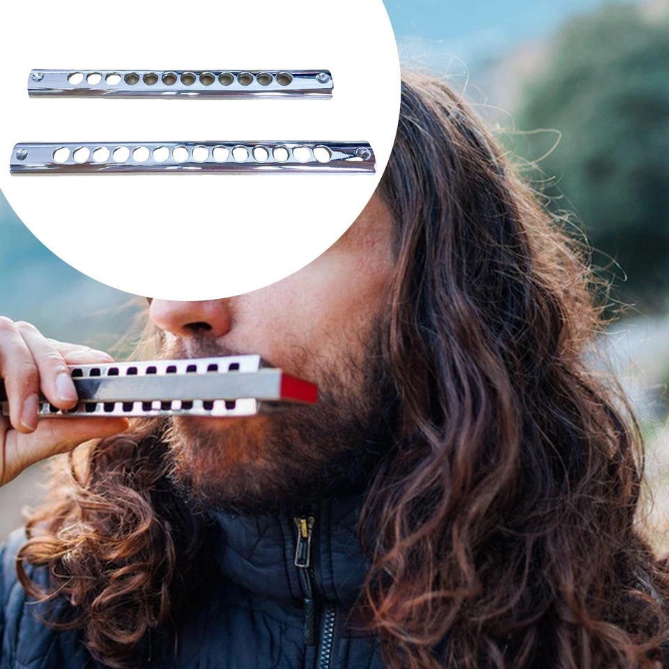 Boquilla de armónica cromática de metal llave en C principiantes profesionales modernos Foto 1 de 1