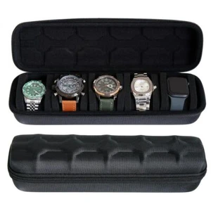 Watch Box Organizer Case Jewelry Display Storage Showcase For Men Or Women US - Picture 1 of 9