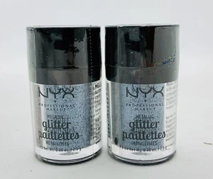 2 X NYX Professional Makeup Body Metallic Glitter Paillettes Metallisees MGLI02 - Picture 1 of 3