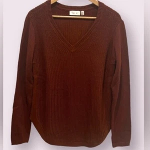 Suéter Tejido Cuello en V Estilo RD Talla XXL Nuevo Dobladillo Curvo Cómodo - Imagen 1 de 11