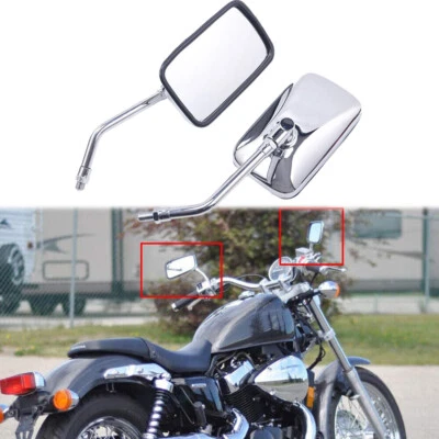 Pair M10 Motorcycle Side Mirrors For Honda Nighthawk CB 250 450 650 700 750 SC/F - Image 1 of 4