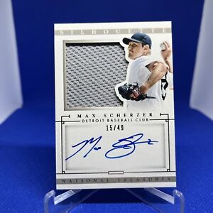 2014 National Treasures Max Scherzer Silhouette #36 Game-Used Patch Auto /49