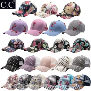 C.C cc Hawaiian Baseball Cap Dad Hat Hawaii Tropical Floral Visor Polka - Picture 1 of 31