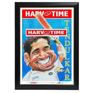 Tendulkar Cricket, Harv Time Print Framed - Bild 1 von 1
