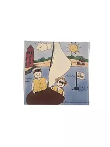 H&R Johnson Tiles Made In England Boat Summer Day Beach Decorative Tile Hanging - Picture 1 of 14