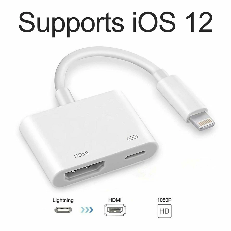 Apple zu HDMI Kabel Digital AV TV HD 1080P Adapter für iPad Air iPhone 13 12 11 - Bild 1 von 4