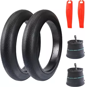 20/24 X 3.0 Inch Bike Fat Tire E-Bike Tires 2 Pack Bicycle Tyres with Inner Tube - Picture 1 of 7