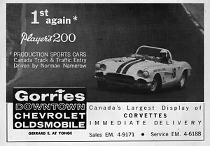 Pubblicità Racing Chevy Corvette 1962 Originale Rara Rivenditore - Foto 1 di 1