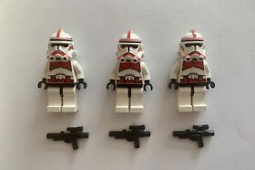 LEGO SHOCK TROOPER MINIFIGURE LOT OF 3 STAR WARS CLONE 7655 *GREAT CONDITION*