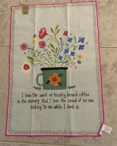 Dish Towel Natural Life NWT Screen Print Rare Find - Picture 1 of 4