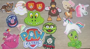16 x Kids Mixed Bundle of unicorn Animal Paw Iron-On Motif Patch Child Job Lot - Picture 1 of 1