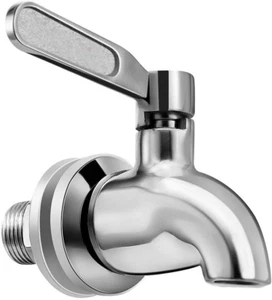 Replacement Spigot for Beverage & Water Dispenser, Stainless Steel No-Rust Spout - Picture 1 of 12
