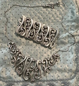 Brighton Concerto Matching Bracelet & Necklace, Reversible - Picture 1 of 6