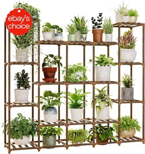 Large Plant Stand Indoor Outdoor Multiple Tier Plant Holder Shelf Balcony Garden - Picture 1 of 12