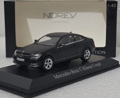 Mercedes-Benz C-Klass (W204) C250 Coupe 2011 Matt  Black 1:43 Norev 351320 (13)  - Image 1 of 4