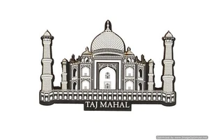 Holzkühlschrank MagnetTaj Mahal für Geschenke Souvenir und andere Gelegenheit - Bild 1 von 2