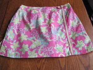 Lilly Pulitzer Size 6 Skort- Skirt w/ Shorts Bright Pink, Lime Green Rock-a-Hula - Picture 1 of 14