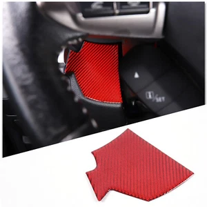 Red Carbon Fiber Steering Wheel Left Side Trim Panel For Subaru Forester 2013-18 - Picture 1 of 12