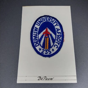Parche Depauw University IN Indiana AFROTC 235 3 1/4" - Imagen 1 de 3