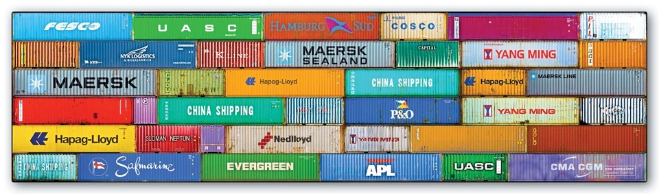 Leinwandbild, XXL, Container, Collage, Architektur, Design, Modern Hamburg Hafen - Bild 1 von 3