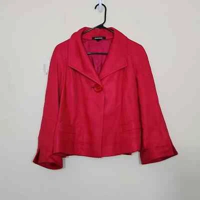 Ellen Tracy Single Button Pink Jacket Blazer Size 8 - Image 1 of 4