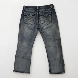 TK Axel Men's Vtg Boot Jeans Measured 37x28 Blue Flap Pockets Denim Embroidered - Picture 1 of 16