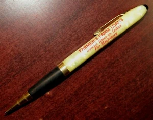 Vintage Sample Farmers Farm Loans Pearl Mottled Mechanical Pencil - Picture 1 of 4