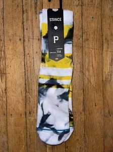 Stance Socks Men's Size 6-8.5 Med Pittsburgh Pirates Summer League Black Yellow - Picture 1 of 4