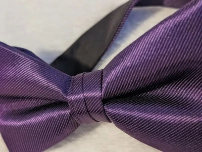 Pajarita púrpura para hombre - ajustable preatada clásica formal  Foto 1 de 3